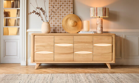 Enfilade 4 portes dessus bois